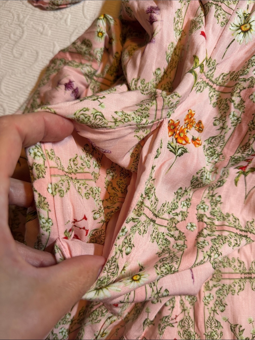 Agua Bendita Pink Floral Trellis Dress. NWT. Size 2X. Pockets - Picture 9 of 9